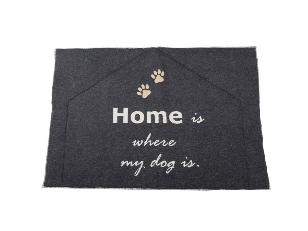 CHARCOAL HOME IS WHERE MY DOG IS PADDED MAT 80 x 120 cm David Fussenegger