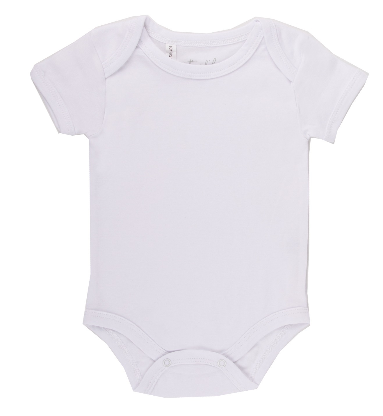 WHITE ORGANIC COTTON SHORT SLEEVE BODYSUIT 0-3 MONTHS (000) - Emotion & Kids