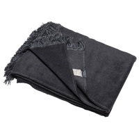 CHARCOAL VIENNA WITH FRINGES THROW