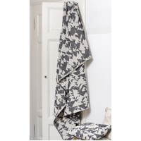 CHARCOAL GRAPHIC PATTERN ALL OVER THROW