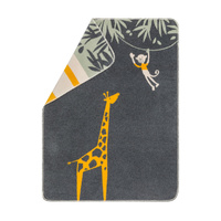 CHARCOAL GIRAFFE MAJA BASSINET BLANKET