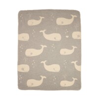 GREY WHALES ALLOVER MAJA BASSINET BLANKET