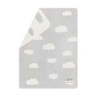 GREY BORN TO SLEEP PANDA BASSINET BLANKET