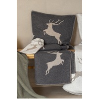 CHARCOAL STAG SYLT THROW