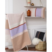 SAND COLOUR BLOCK SILVRETTA THROW