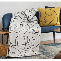 OFF WHITE FACES ABSTRACT SYLT THROW