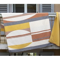 YELLOW/BROWN GRAPHIC COMPOSITION LUCA THROW