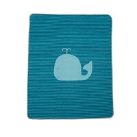 BLUE STRIPE WHALE JEWEL BASSINET BLANKET