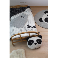 OFF WHITE PANDA BEAR JUWEL SINGLE BED BLANKET 