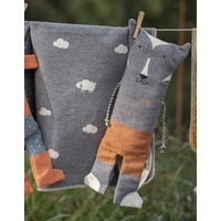GREY SHEEP BASSINET BLANKET IN WOLF PUPPET