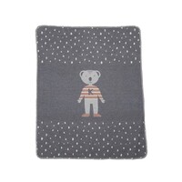 GREY KOALA BEAR JUWEL BASSINET BLANKET