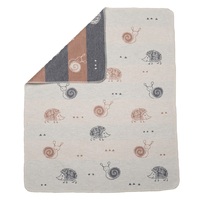 OFF WHITE SNAIL & HEDGEHOG JUWEL BASSINET BLANKET