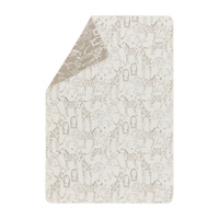 Off White Safari Animals Juwel Cot Blanket