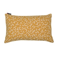 YELLOW SMALL GRAPHIC FILLED CUSHION 30 X 50 CM