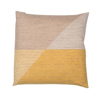 LIGHT YELLOW GEOMETRIC SHAPES CUSHION 50 X 50 CM