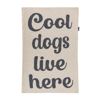 Ecru Cool Dogs Live Here Dog Bed 60 x 90 cm