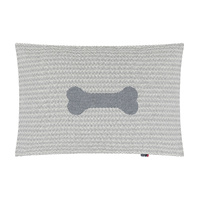 Grey Bone Dog Bed 60 x 90 cm