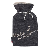 CHARCOAL MAKE A WISH HOT WATER BOTTLE & COVER