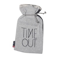 GREY TIME OUT 2LT HOT WATER BOTTLE & COVER