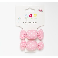 PALE PINK & WHITE DOTS LOLLIES - CLIPS