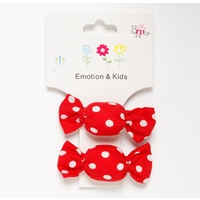 RED & WHITE DOTS LOLLIES - CLIPS
