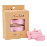 PINK PAIR PRAM CLIPS