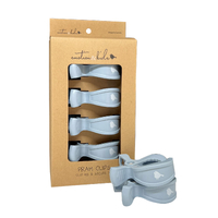 DUSTY BLUE 4 PACK PRAM CLIPS