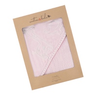 PINK SAFARI HOODED TOWEL