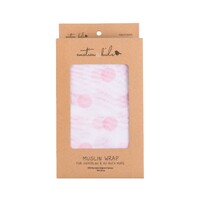 WHITE MUSLIN WITH PINK SPOTS