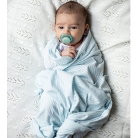 BLUE SELF STRIPE COTTON WRAP