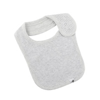 GREY MARL FINE STRIPE BIB