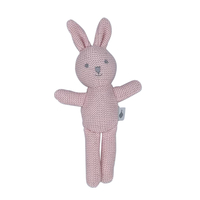 PINK KNITTED BUNNY RATTLE