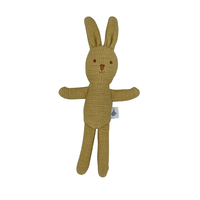 MUSTARD KNITTED BUNNY RATTLE