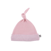 PINK KNOT HAT FINE STRIPE RIM