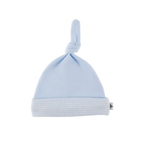 PALE BLUE KNOT HAT FINE STRIPE RIM