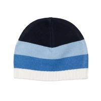 BLUE THICK STRIPE KNITTED HAT