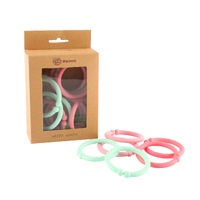 MINT & 2 TONE PINK HAPPY HOOPS - 12 pack