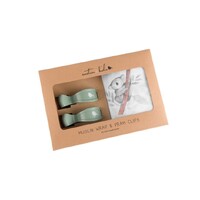 KOALA MUSLIN WRAP & SAGE PRAM CLIPS SET