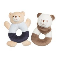 Bear Velour Rattles