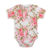 PEONY ROSE SHORT SLEEVE BODY SUIT 0-3 MONTHS - 000