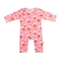 PAPER CUT BLOSSOM ROMPER WITH ZIP 3-6 MONTHS (00)