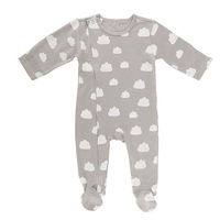 CHARCOAL CLOUD ZIP FOOTED OUTFIT 0-3 Months (000)