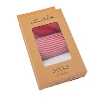 Red Fine Stripe Sock Pack