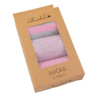 Pink & Grey Socks 3 Pack