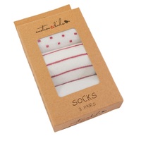 Red Dots & Stripes Socks 3 Pack