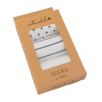Navy Dots & Stripes Socks 3 Pack