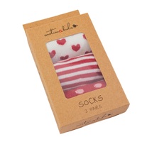 Red Stripe, Spots and Hearts Sock Pack 0-3 MONTHS