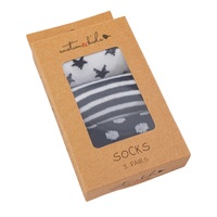 Navy Stripe, Spot & Star Socks 3 Pack