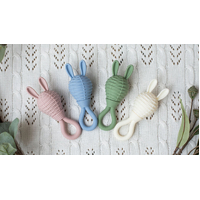 BUNNY SILICONE TEETHER & RATTLE