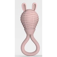 DUSTY PINK SILICONE BUNNY RATTLE